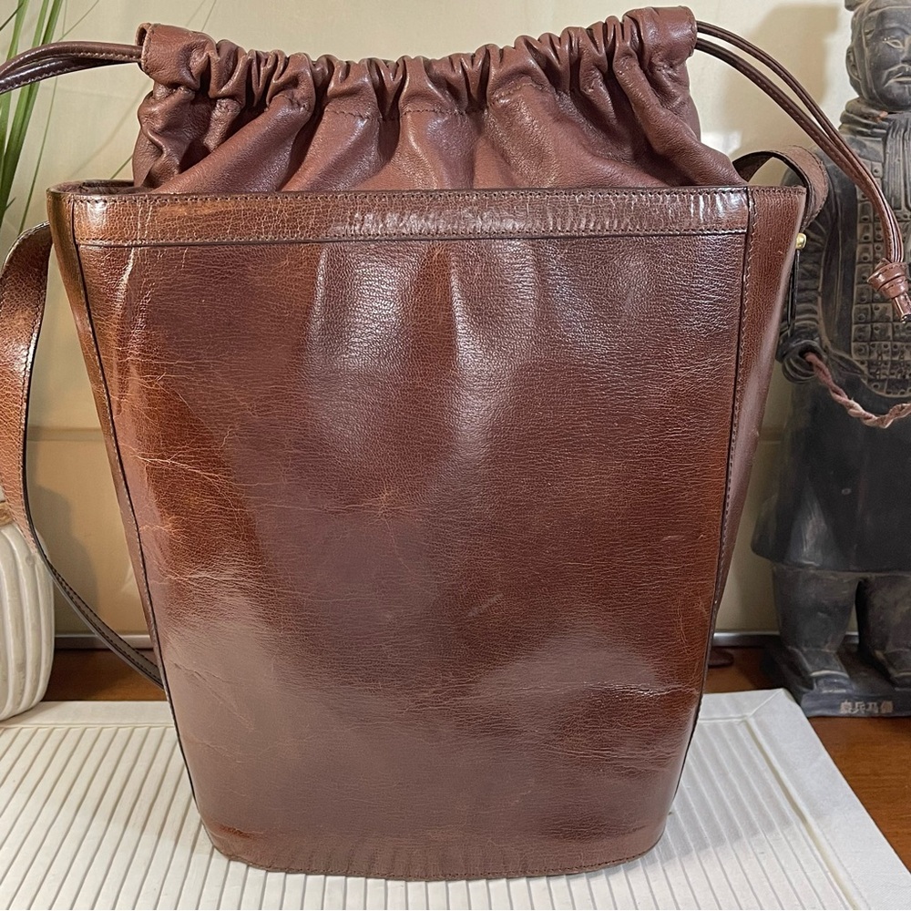 Fendi Ultra Rare Vintage all Leather Bucket Bag, One of a Kind! 40+yrs Old - Picture 7 of 17